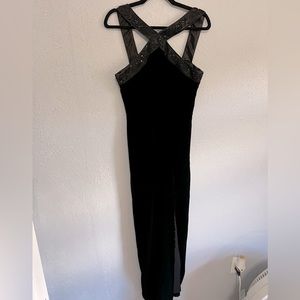 Black Velvet Evening Gown